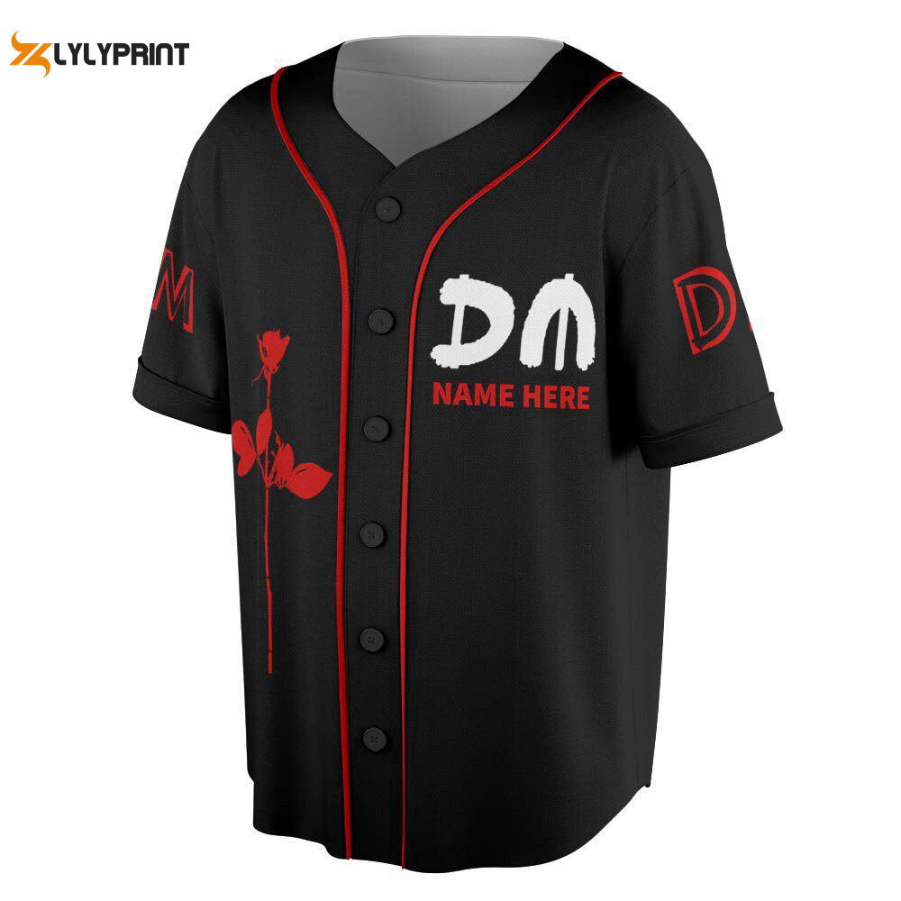 Custom Name Depeche Mode Baseball Jersey, Depeche Mode Tour Shirt - lylyprint.com baseball jersey product view 1