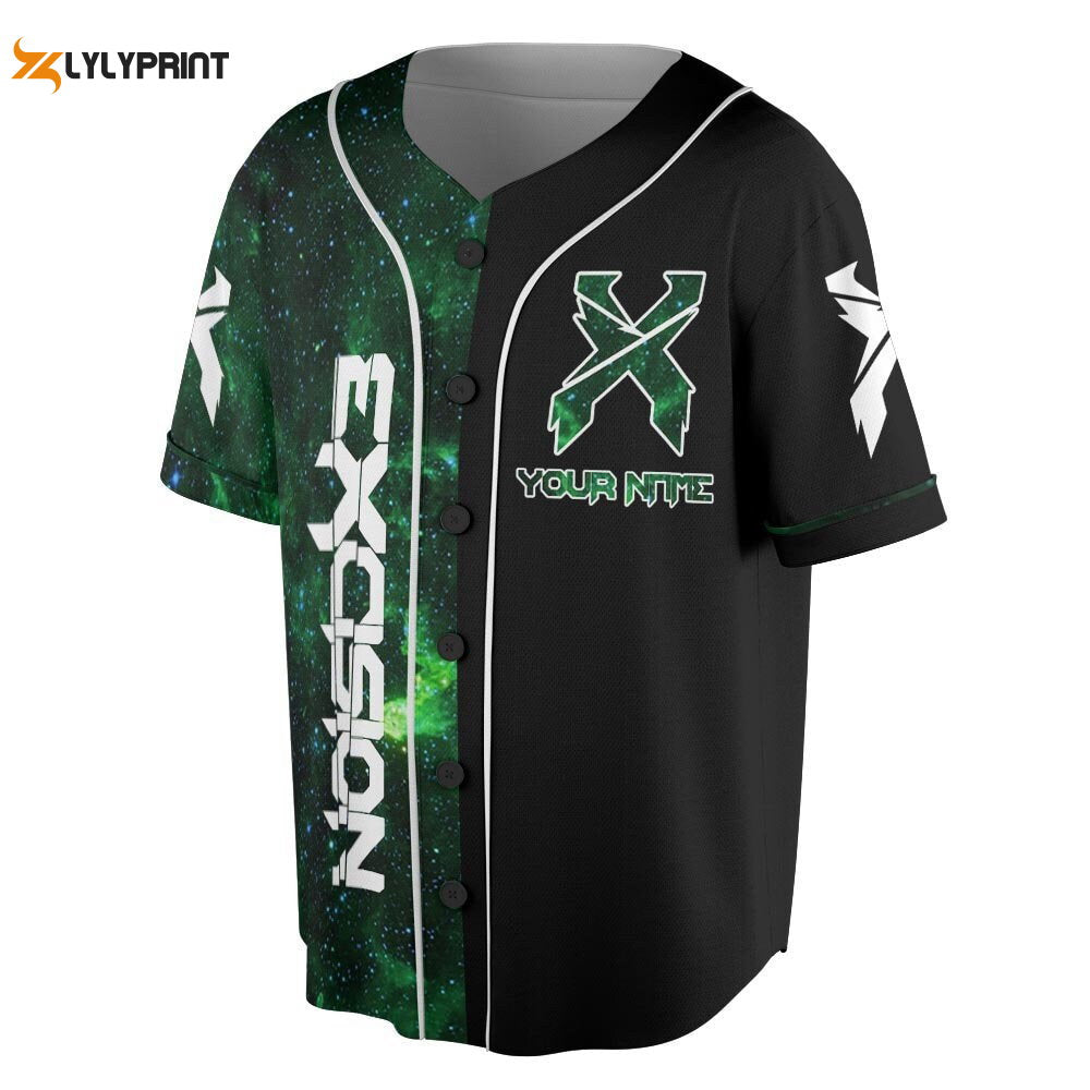 Custom Name Excision Dj Music Baseball Jersey, DJ Live World Tour 2023 Shirt - lylyprint.com baseball jersey product view 2