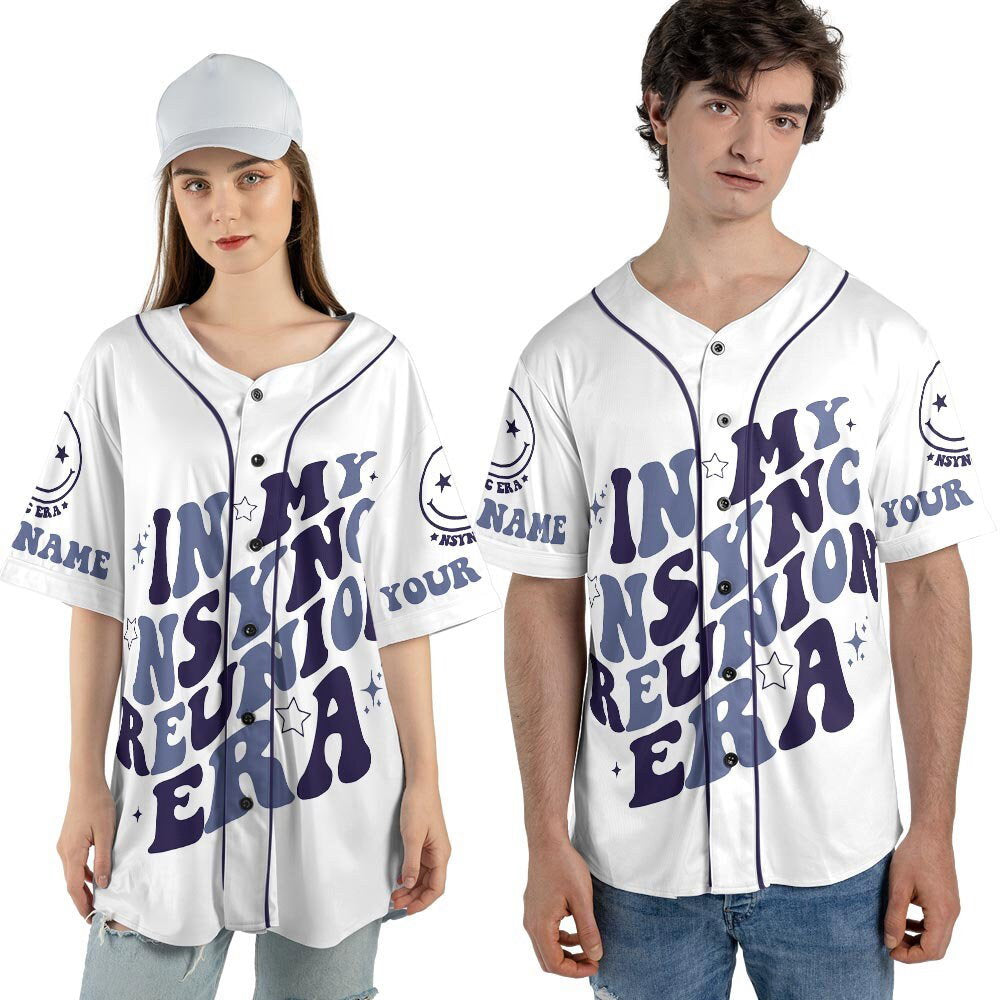 Custom Name In my Nsync Reunion Era Music Baseball Jersey - lylyprint.com baseball jersey product view 4