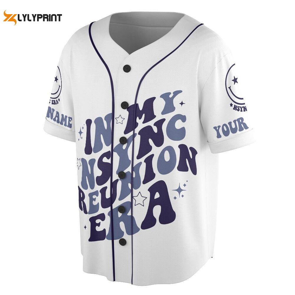 Custom Name In my Nsync Reunion Era Music Baseball Jersey - lylyprint.com baseball jersey product view 1