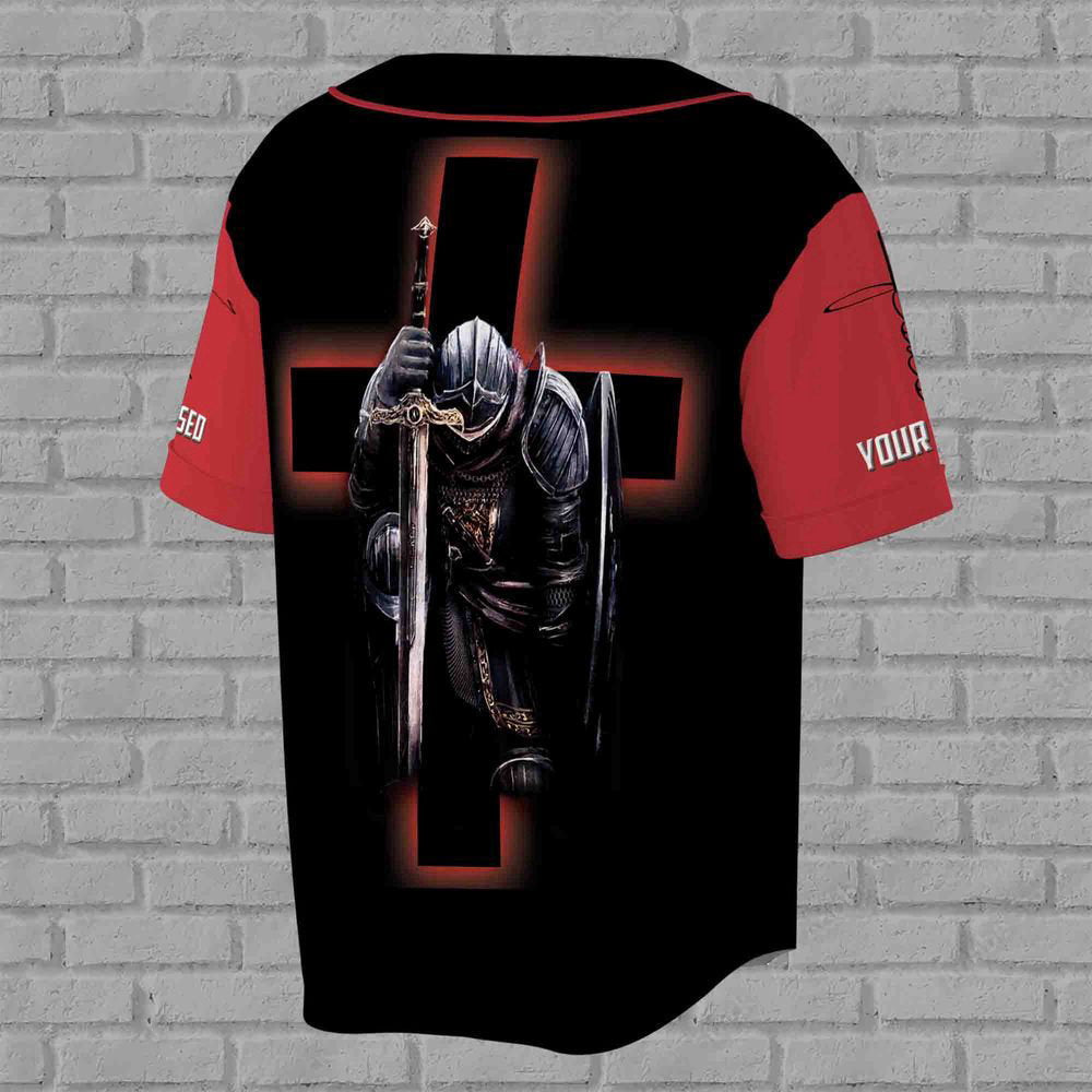 Custom Name Jesus The Warrior The child of God 3D Baseball Jersey For Men Women - lylyprint.com baseball jersey product view 2