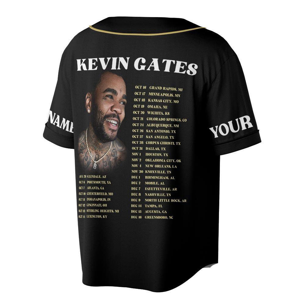 Custom Name KG Music Baseball Jersey, Only The Generals Tour 2023 - lylyprint.com baseball jersey product view 3