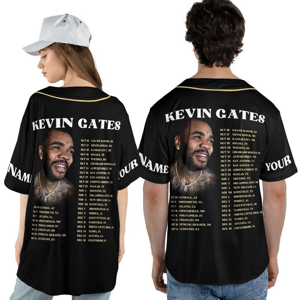 Custom Name KG Music Baseball Jersey, Only The Generals Tour 2023 - lylyprint.com baseball jersey product view 4