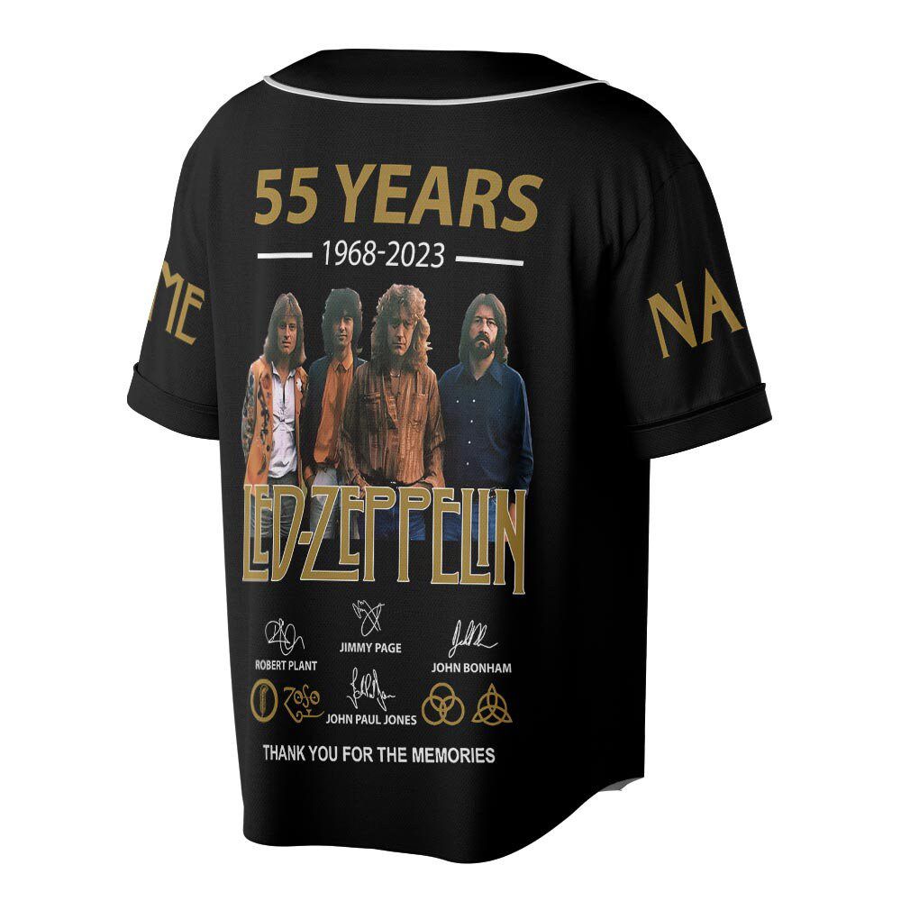 Custom Name LED ZPELIN Rock Band Baseball Jersey - lylyprint.com baseball jersey product view 2