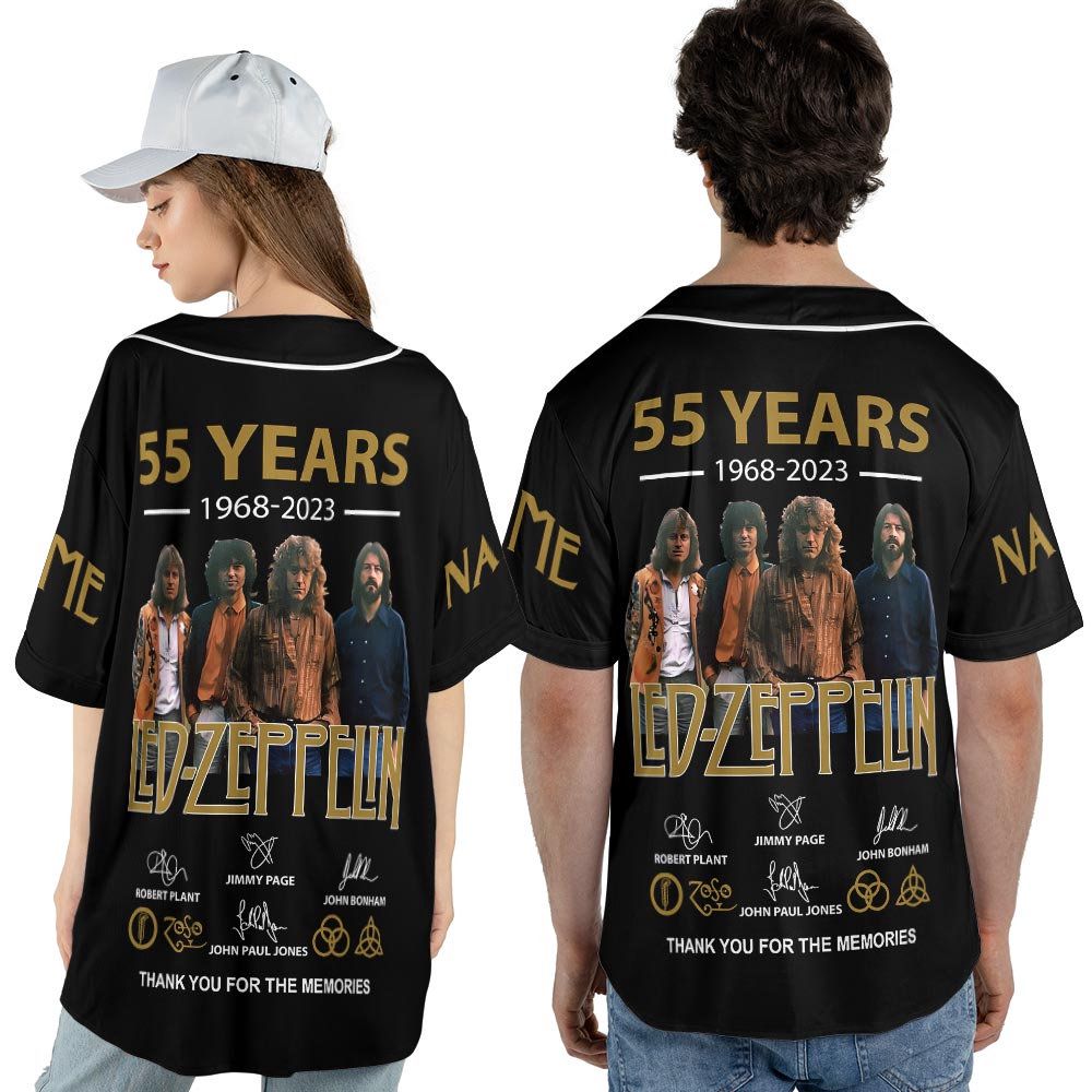Custom Name LED ZPELIN Rock Band Baseball Jersey - lylyprint.com baseball jersey product view 4