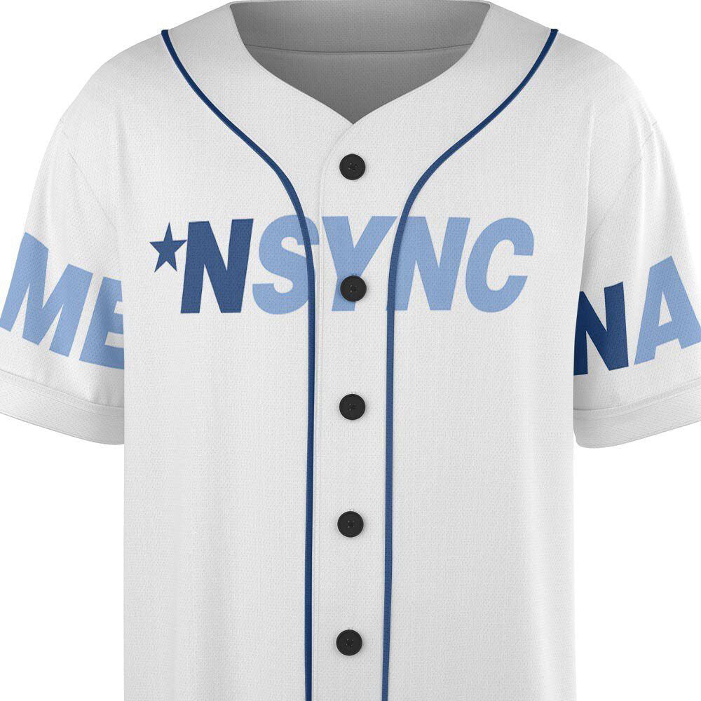 Custom Name NSYNC 2023 Baseball Jersey, NSYNC Boy Band Forever Christmas - lylyprint.com baseball jersey product view 3