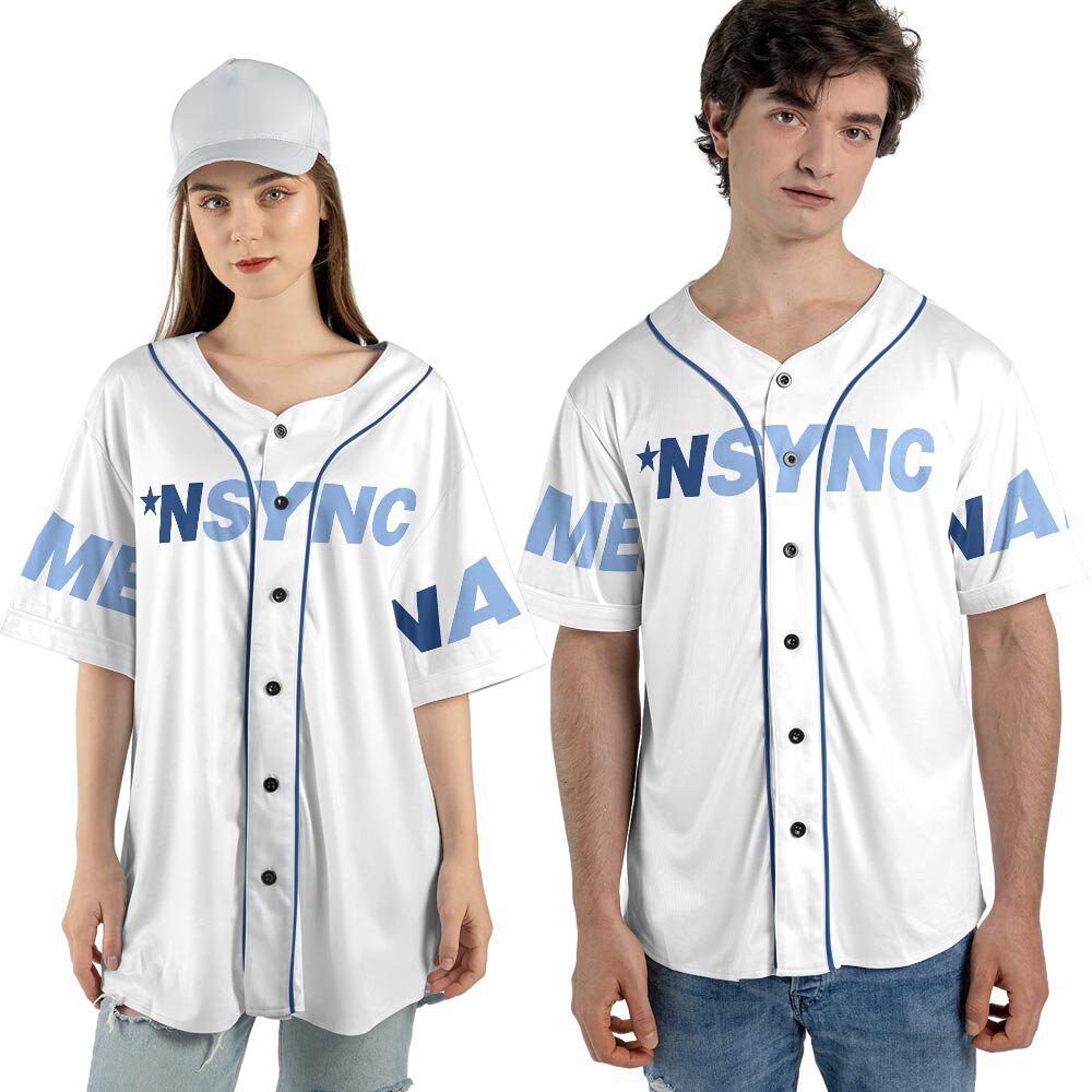 Custom Name NSYNC 2023 Baseball Jersey, NSYNC Boy Band Forever Christmas - lylyprint.com baseball jersey product view 5
