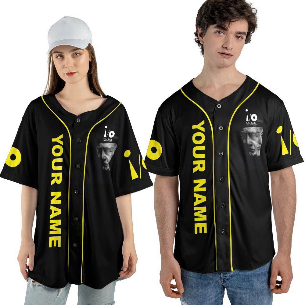 Custom Name Peter Gabriel 73rd Anniversary 1950-2023 Tour Music Baseball Jersey - lylyprint.com baseball jersey product view 2