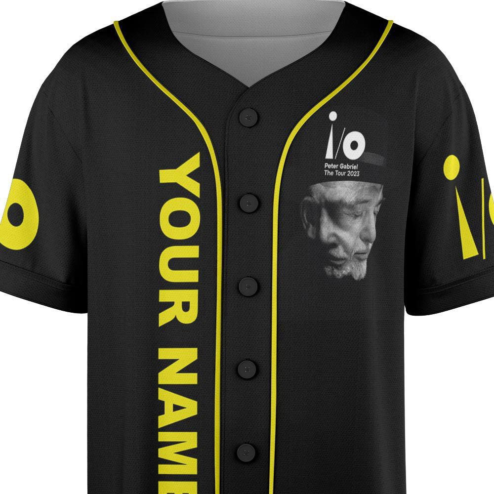 Custom Name Peter Gabriel 73rd Anniversary 1950-2023 Tour Music Baseball Jersey - lylyprint.com baseball jersey product view 3