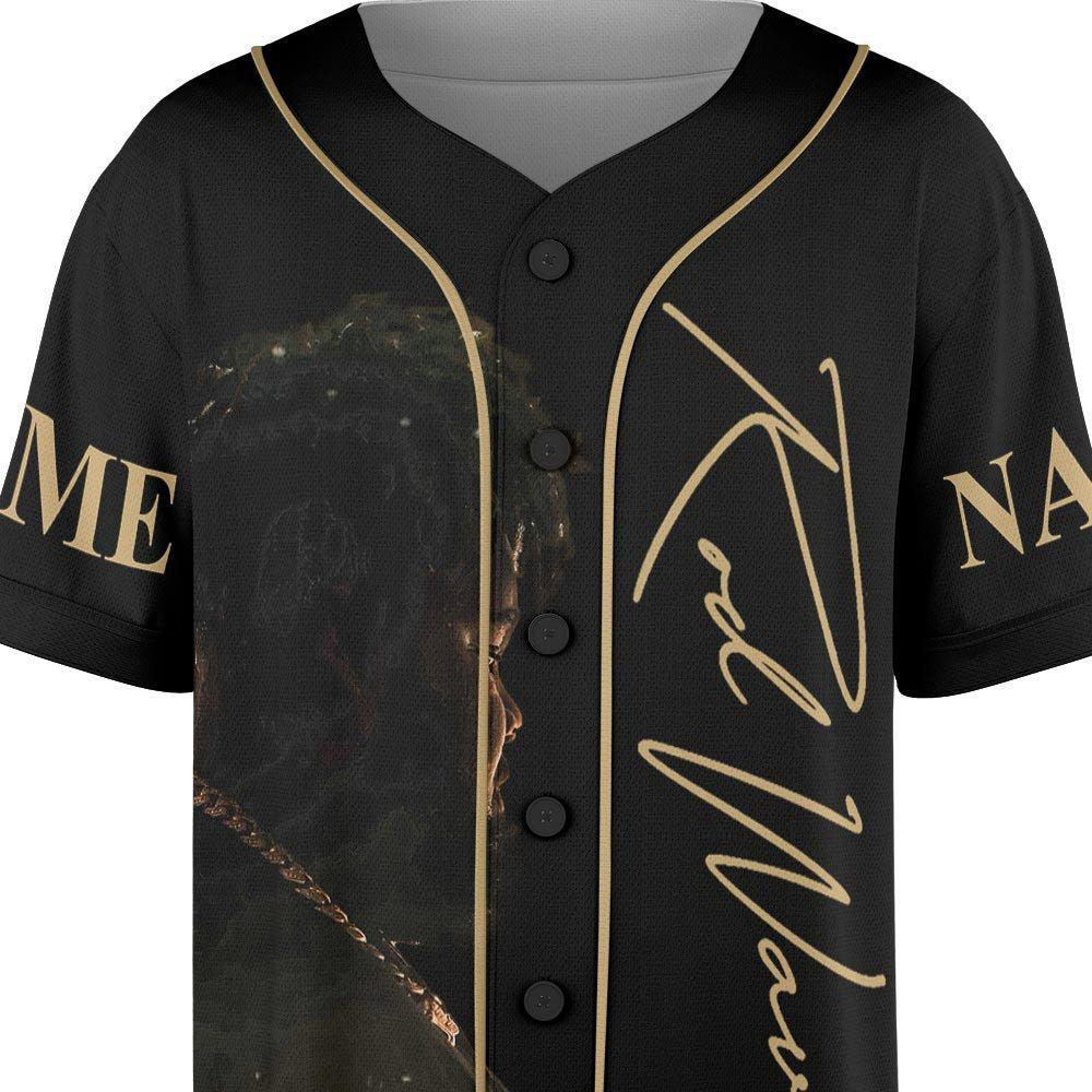 Custom Name Rod Wave And Friends 2023 Tour Baseball Jersey, Nostalgia Concert Tickets - lylyprint.com baseball jersey product view 5
