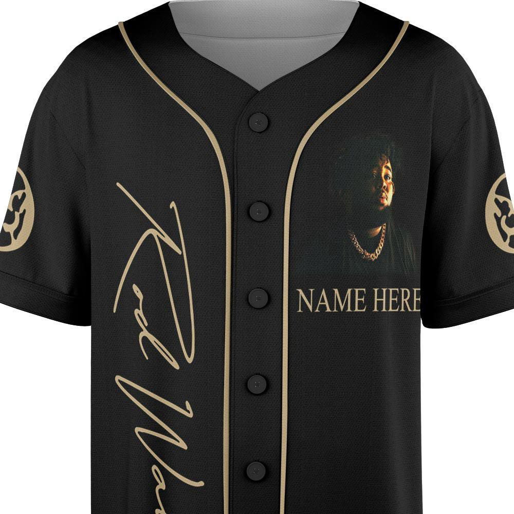 Custom Name Rod Wave Rap Baseball Jersey, Rod Wave Nostalgia Tour - lylyprint.com baseball jersey product view 5