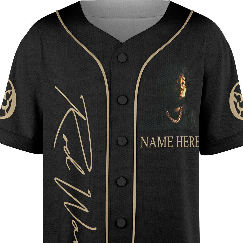 Custom Name Rod Wave Rap Baseball Jersey, Rod Wave Nostalgia Tour Shirt - lylyprint.com baseball jersey product view 5