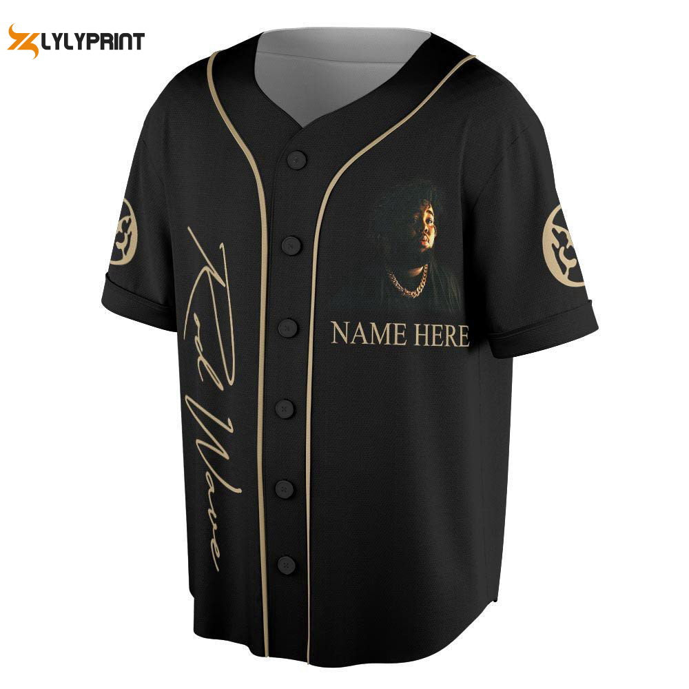 Custom Name Rod Wave Rap Baseball Jersey, Rod Wave Nostalgia Tour - lylyprint.com baseball jersey product view 1