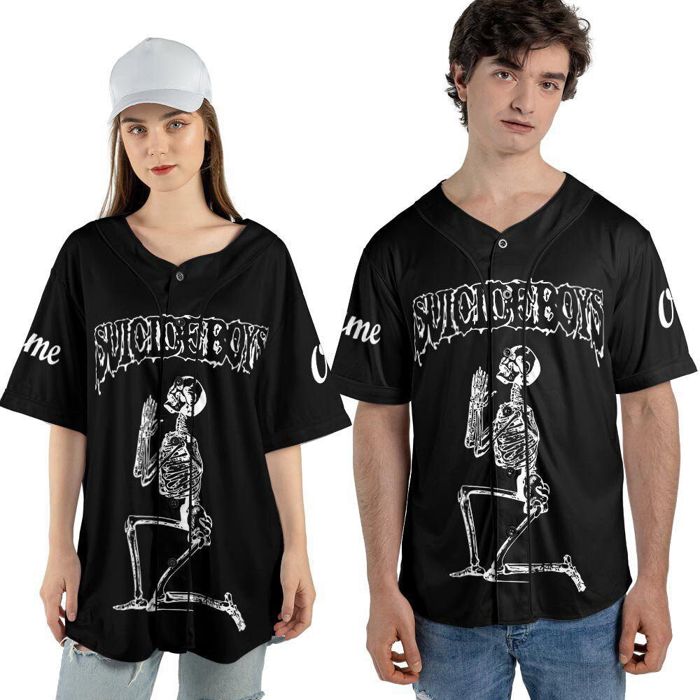 Custom Name Suicideboys Baseball Jersey - lylyprint.com baseball jersey product view 3