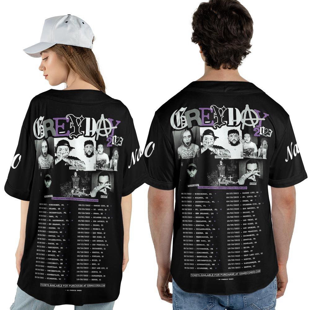 Custom Name Suicideboys Baseball Jersey - lylyprint.com baseball jersey product view 4