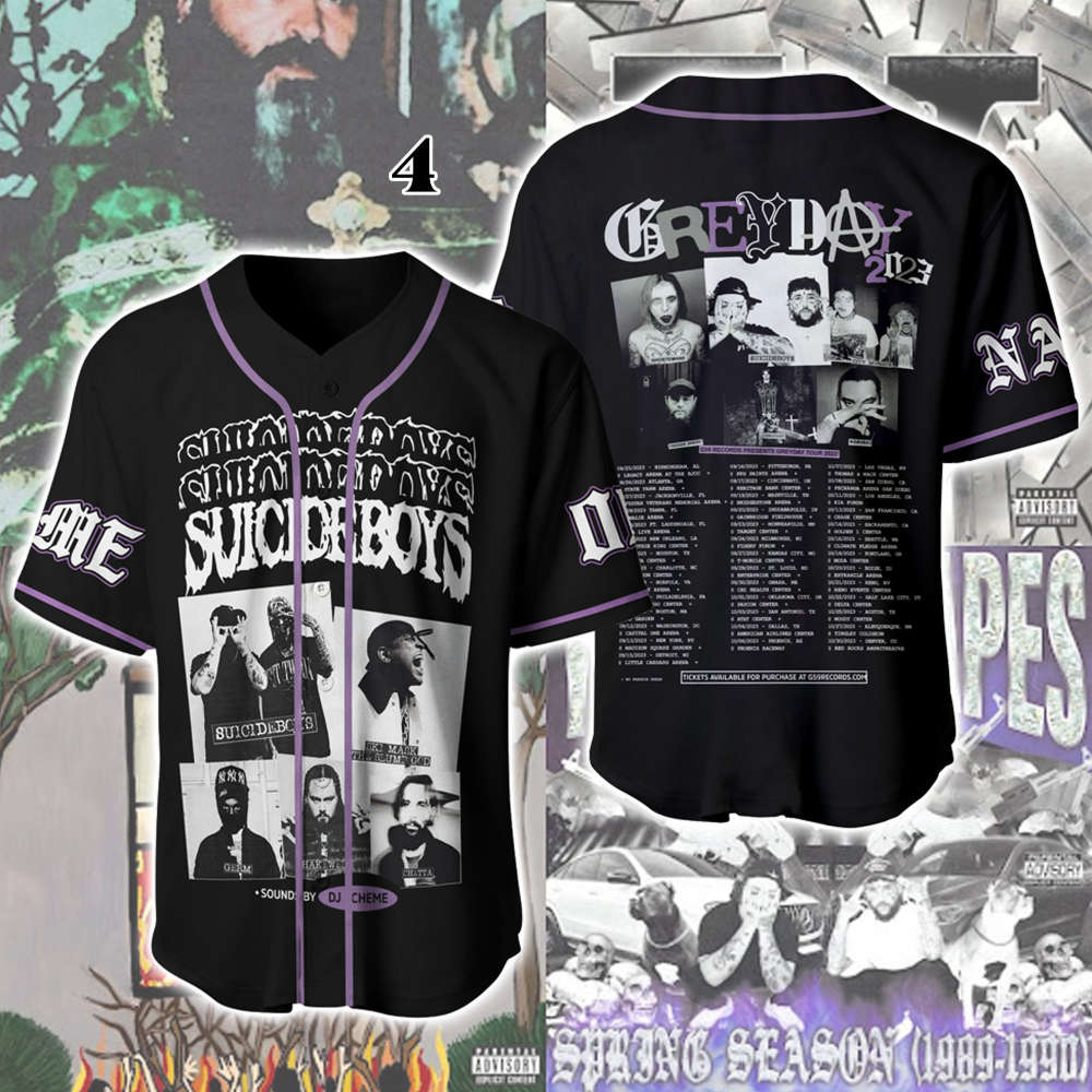 Custom Name Suicideboys Baseball Jersey, Suicideboys Tour Baseball Jersey - lylyprint.com baseball jersey product view 4