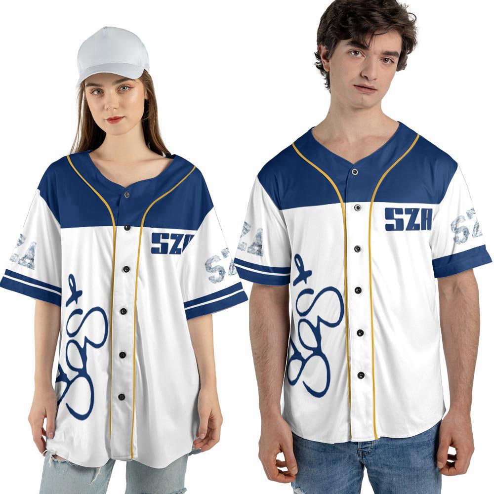 Custom Name SZA Music Baseball Jersey For Men Women, Sza Sos Album Signature Tour - lylyprint.com baseball jersey product view 3