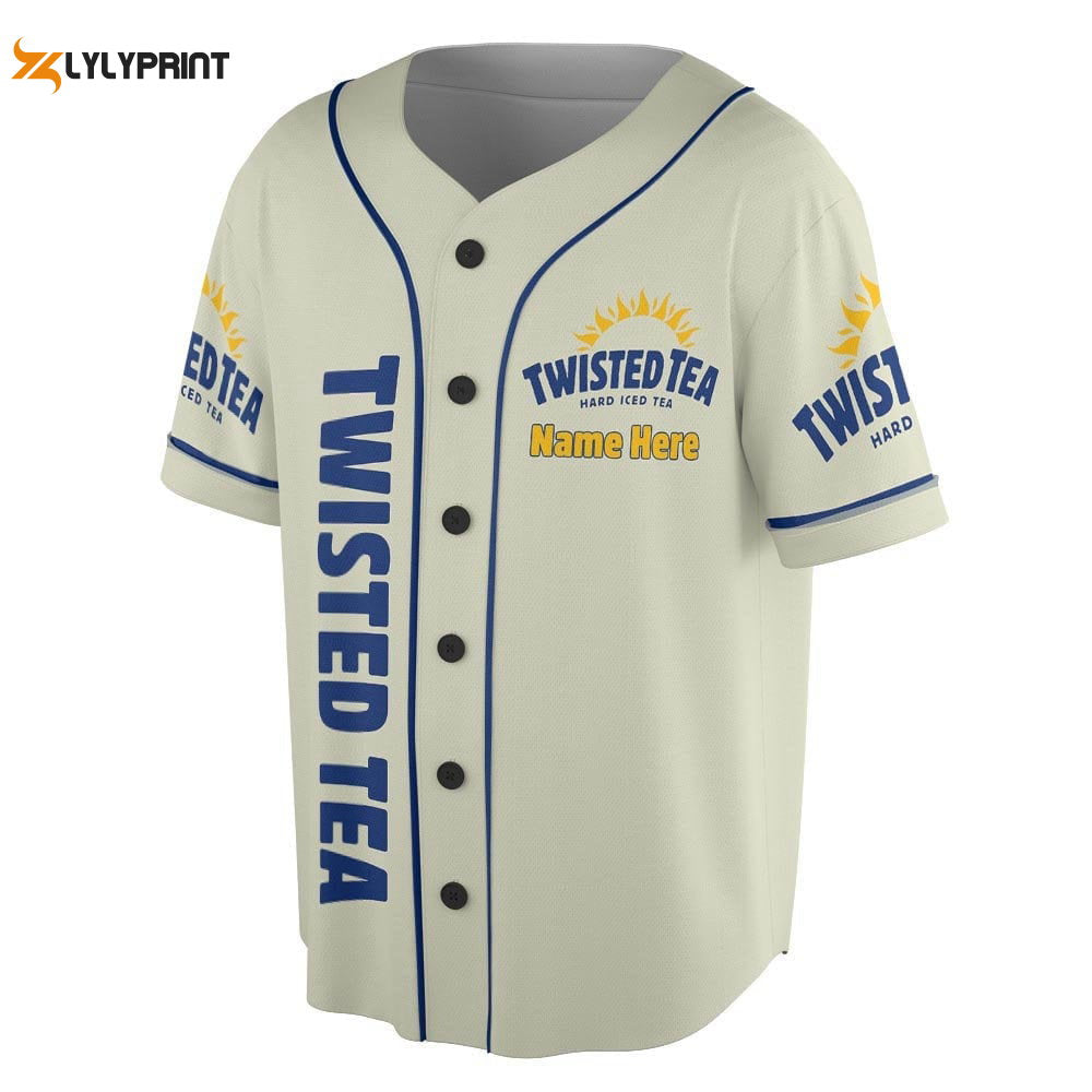 Custom Name Twisted Tea Unisex Baseball Jersey - lylyprint.com baseball jersey product view 2