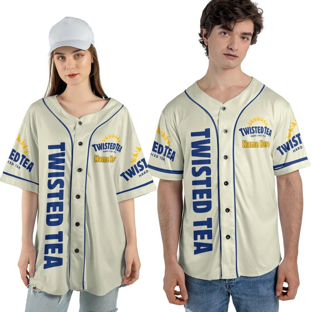 Custom Name Twisted Tea Unisex Baseball Jersey - lylyprint.com baseball jersey product view 4