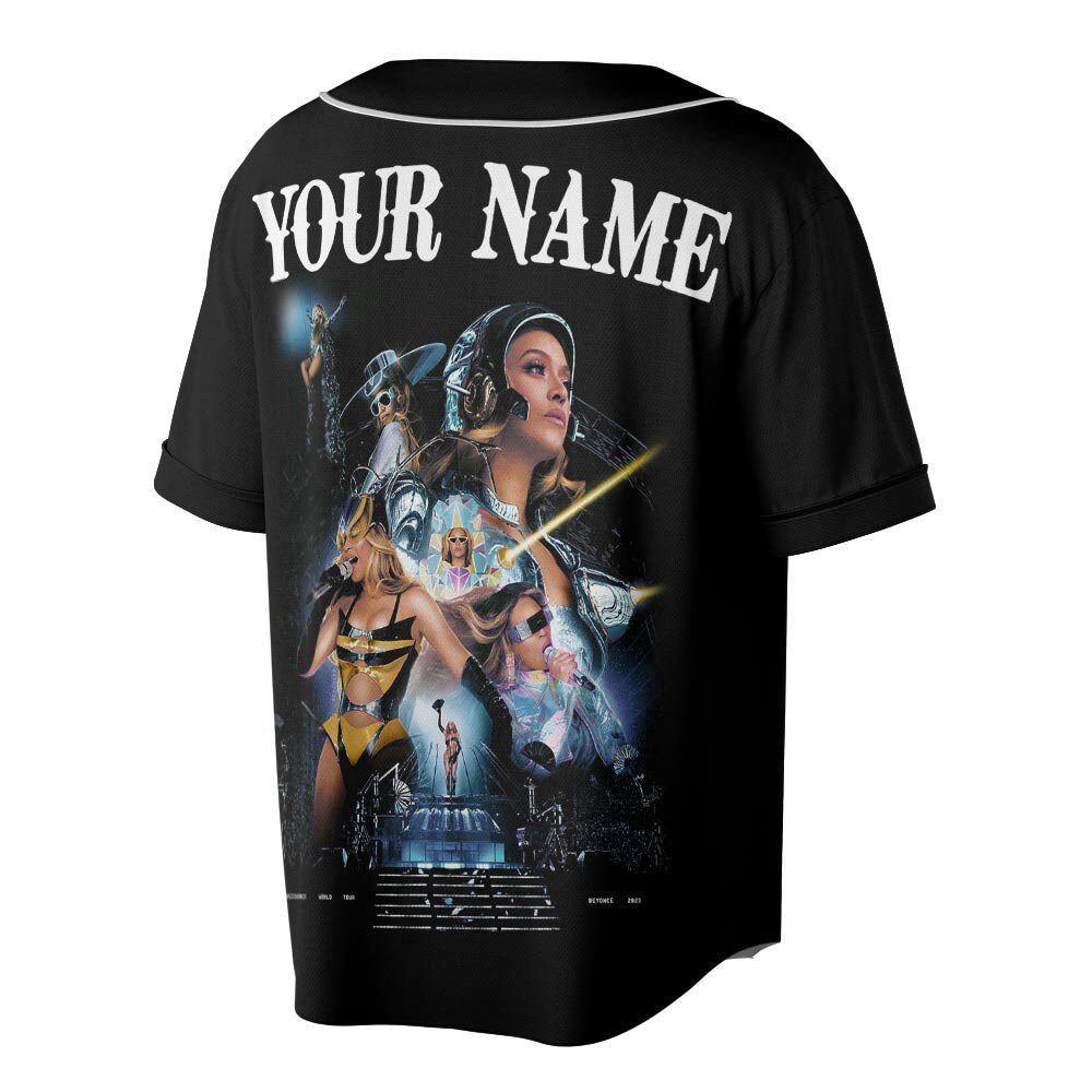 Custom Name v1 Beyonceee Baseball Jersey, Renaissance Tour Baseball Jersey For Men Women - lylyprint.com baseball jersey product view 2