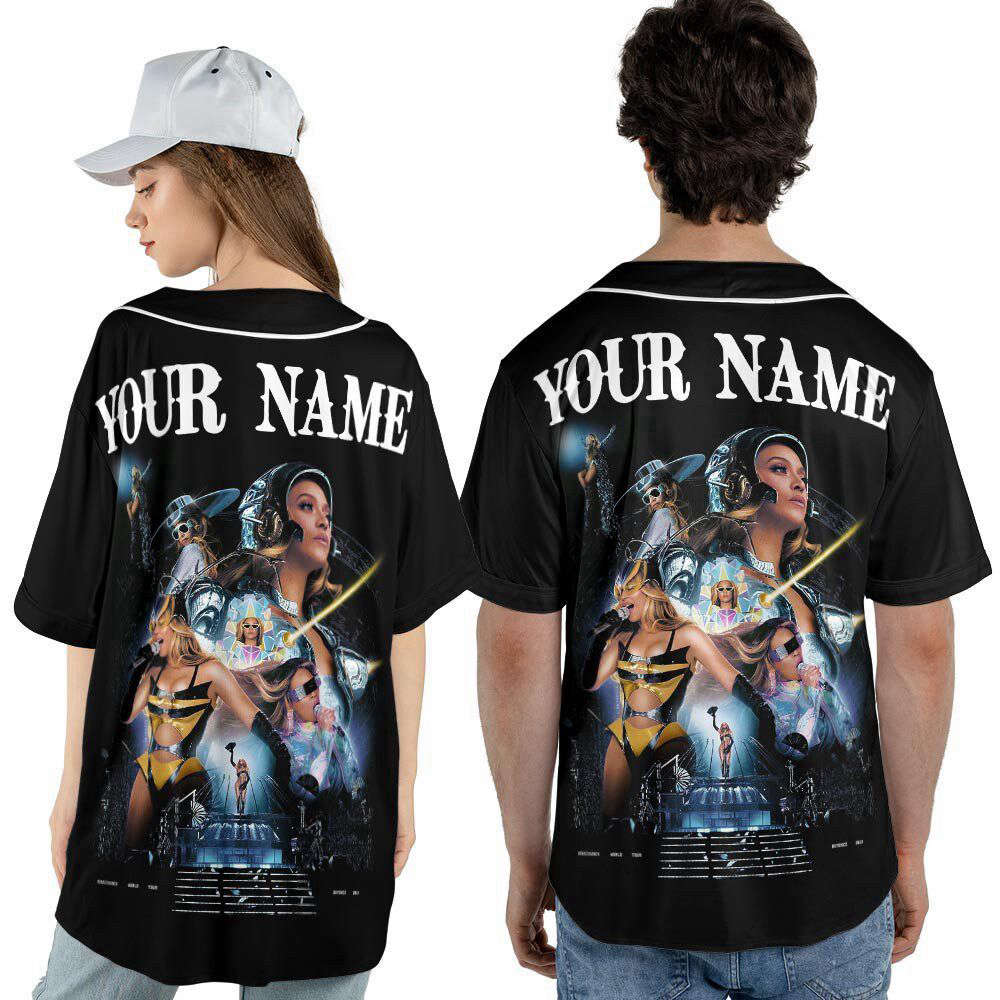 Custom Name v1 Beyonceee Baseball Jersey, Renaissance Tour Baseball Jersey For Men Women - lylyprint.com baseball jersey product view 4