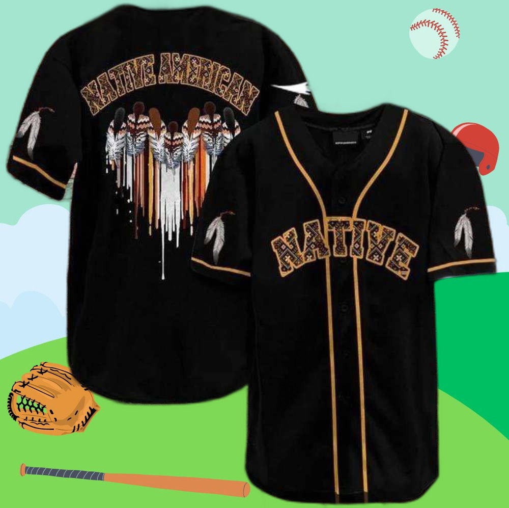 Custom Native American Woman Baseball Jersey – Personalized Design for Authentic Style baseball jersey product view 1