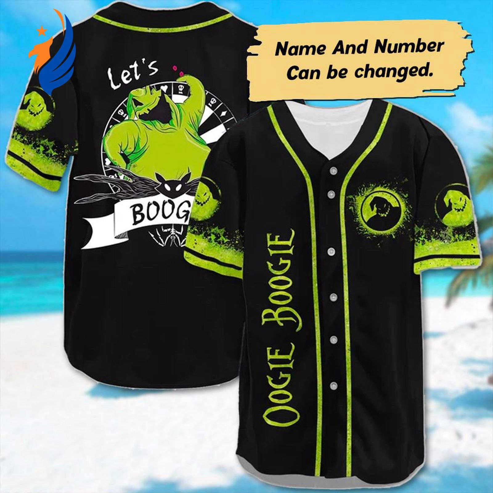 Spooktacular Nightmare Before Christmas Baseball Jerseys - Oogie Boogie & Horror Character Shirts - Bafud baseball jersey product view 1