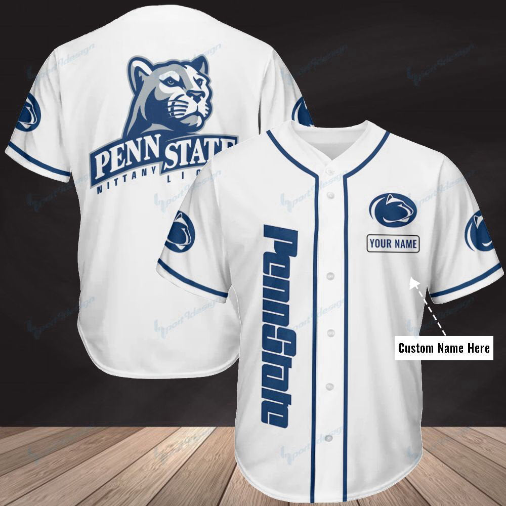 Custom Penn State Nittany Lions Baseball Jersey – Personalized Fan Gear baseball jersey product view 2