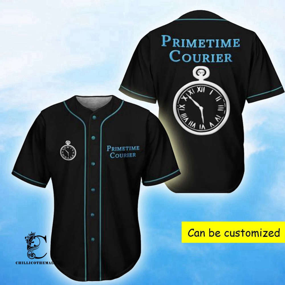 Custom Primetime Courier Rave EDM Baseball Jersey – Personalized Style for Ultimate Performance baseball jersey product view 2