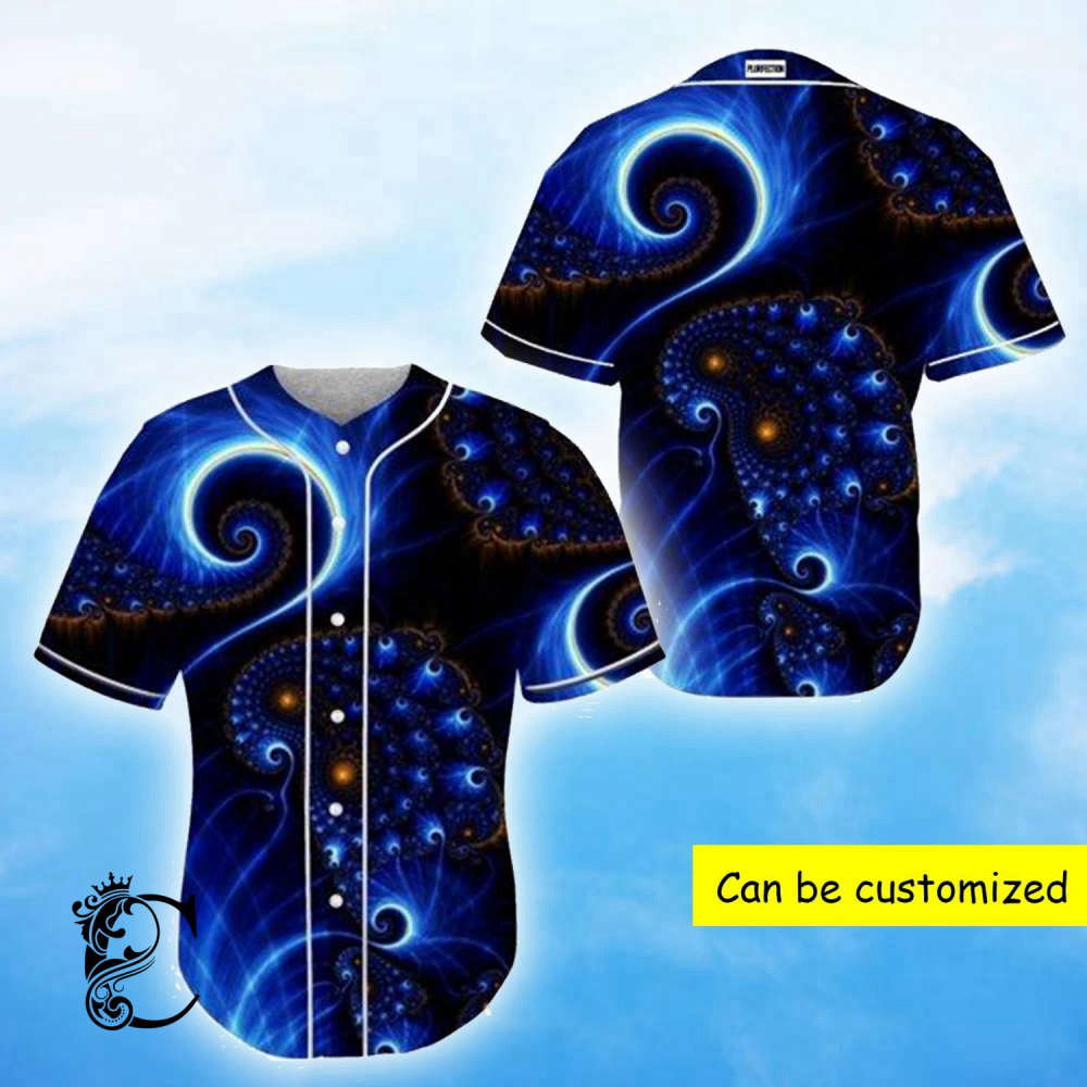 Custom Psychedelic Trip Rave EDM Baseball Jersey: Express Your Unique Style - Aopprinter baseball jersey product view 2