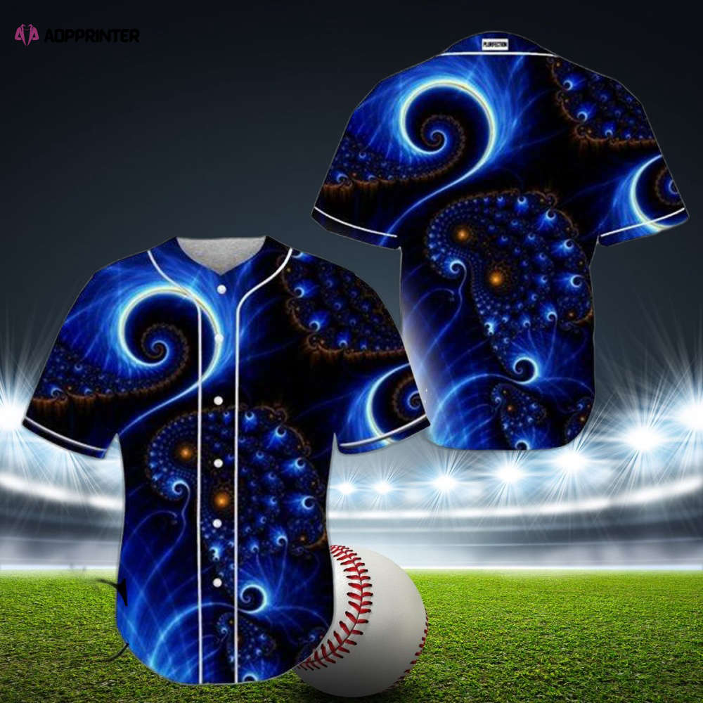 Custom Psychedelic Trip Rave EDM Baseball Jersey: Express Your Unique Style - Aopprinter baseball jersey product view 1