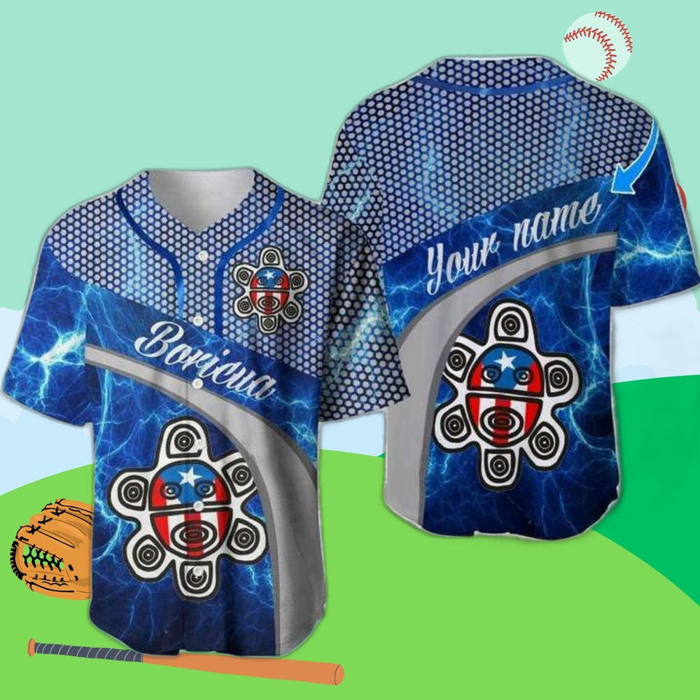 Custom Puerto Rico Boricua Baseball Jersey - Personalized Logo & Name Design - Aopprinter baseball jersey product view 1