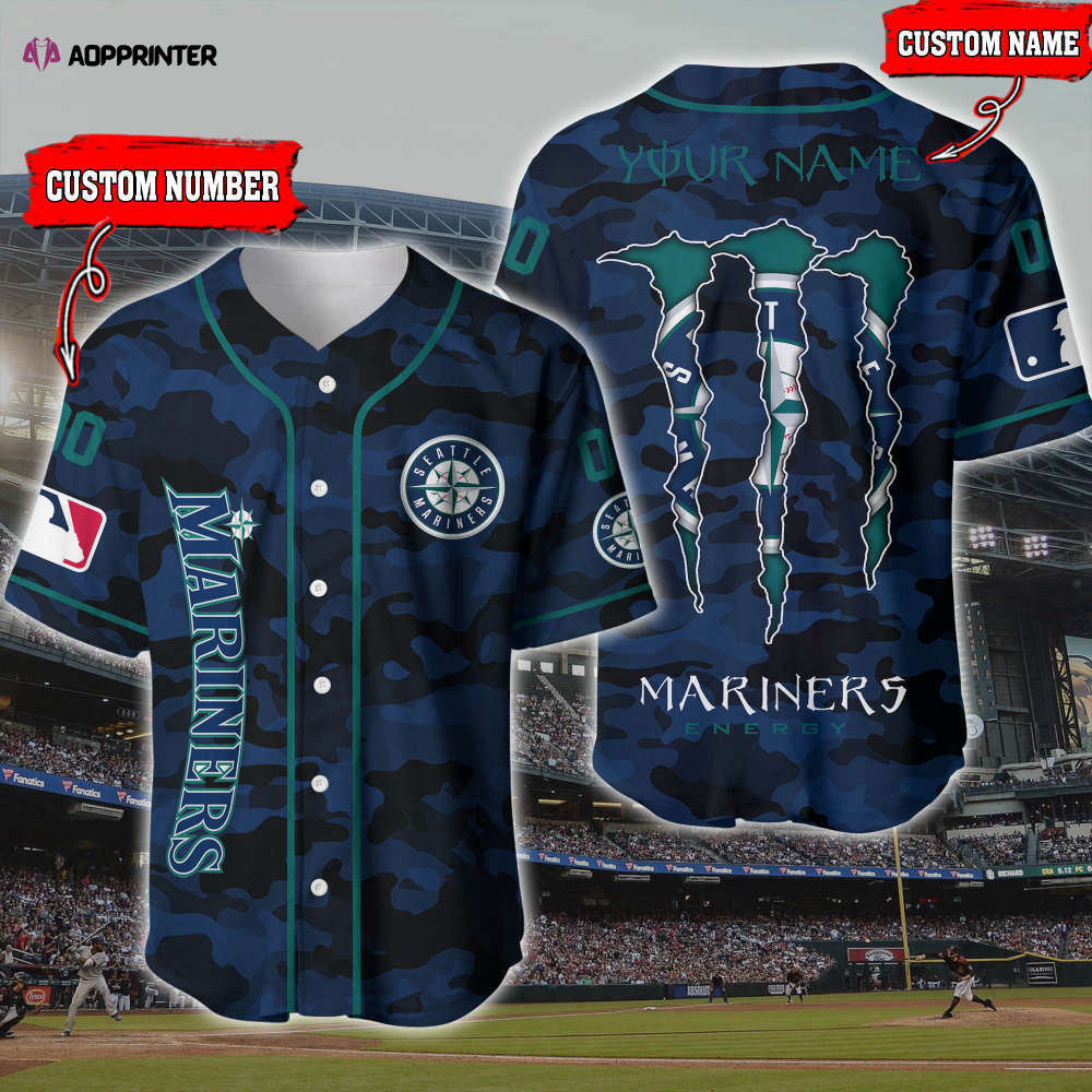 Custom Seattle Mariners 3D Printed Baseball Jersey – Personalized Fan Gear baseball jersey product view 1