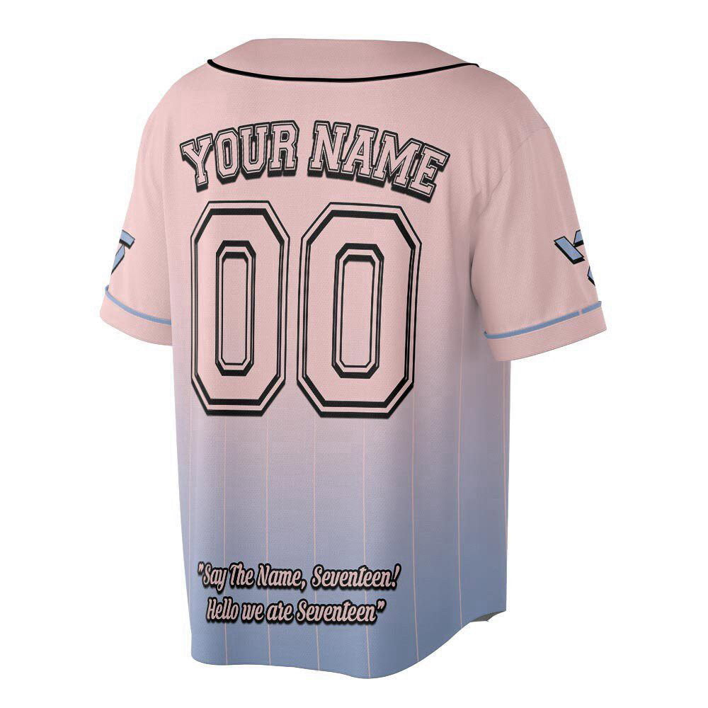 Custom Seventeen Kpop Baseball Jersey For Men Women - lylyprint.com baseball jersey product view 2