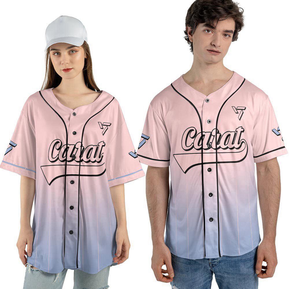 Custom Seventeen Kpop Baseball Jersey For Men Women - lylyprint.com baseball jersey product view 3