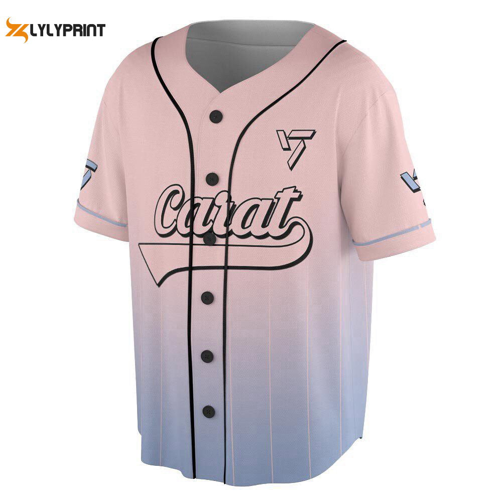 Custom Seventeen Kpop Baseball Jersey For Men Women - lylyprint.com baseball jersey product view 1