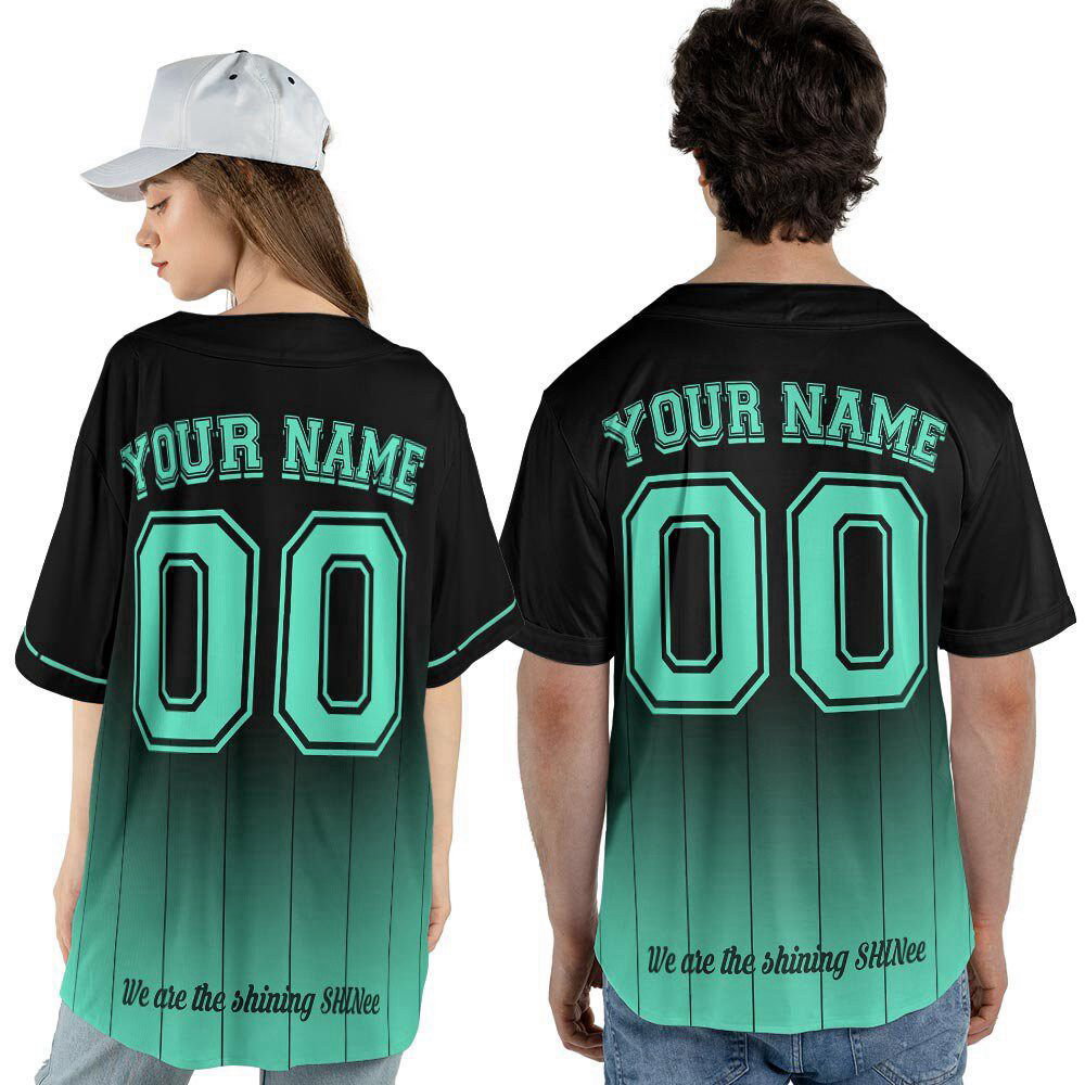 Custom Shinee Kpop Baseball Jersey For Men Women - lylyprint.com baseball jersey product view 4