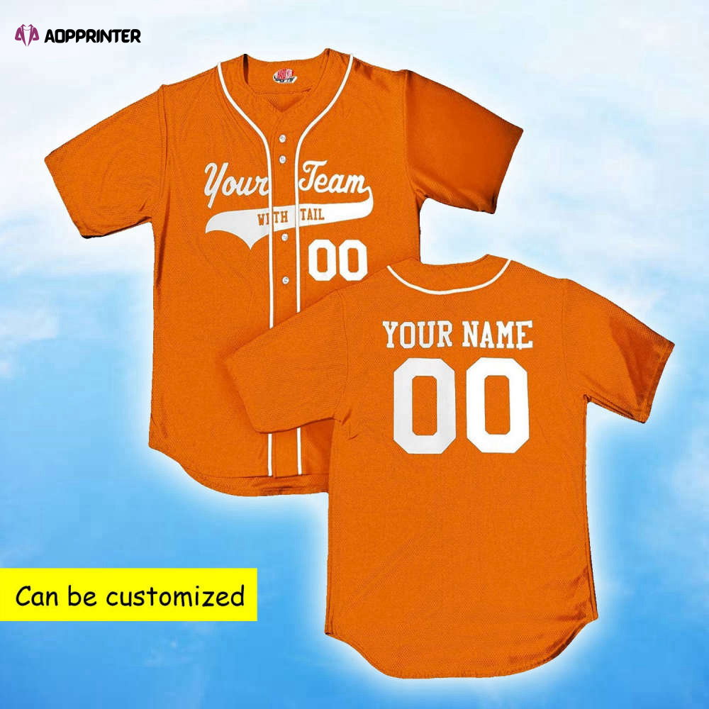 Custom Team Jesus Orange Baseball Jersey Colorful Adult Unisex S-5XL Full Size - Aopprinter baseball jersey product view 1