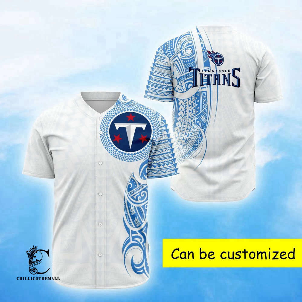 Custom Tennessee Titan Polynesian Baseball Jersey - Personalized Fan Gear - Aopprinter baseball jersey product view 2