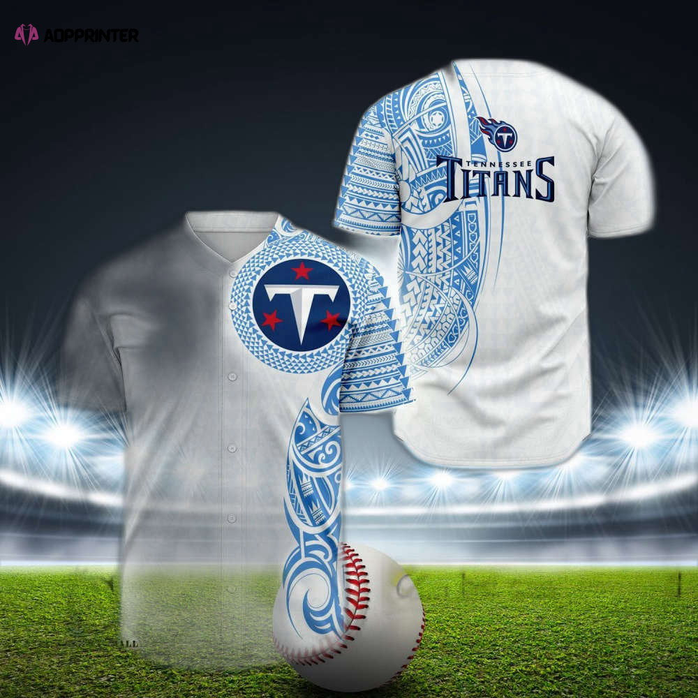 Custom Tennessee Titan Polynesian Baseball Jersey - Personalized Fan Gear - Aopprinter baseball jersey product view 1