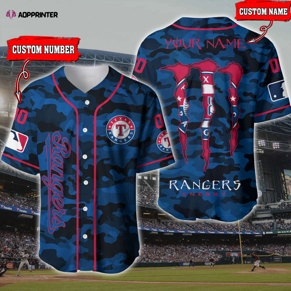 Custom Texas Rangers 3D Printed Baseball Jersey – Personalized Team Apparel baseball jersey product view 1