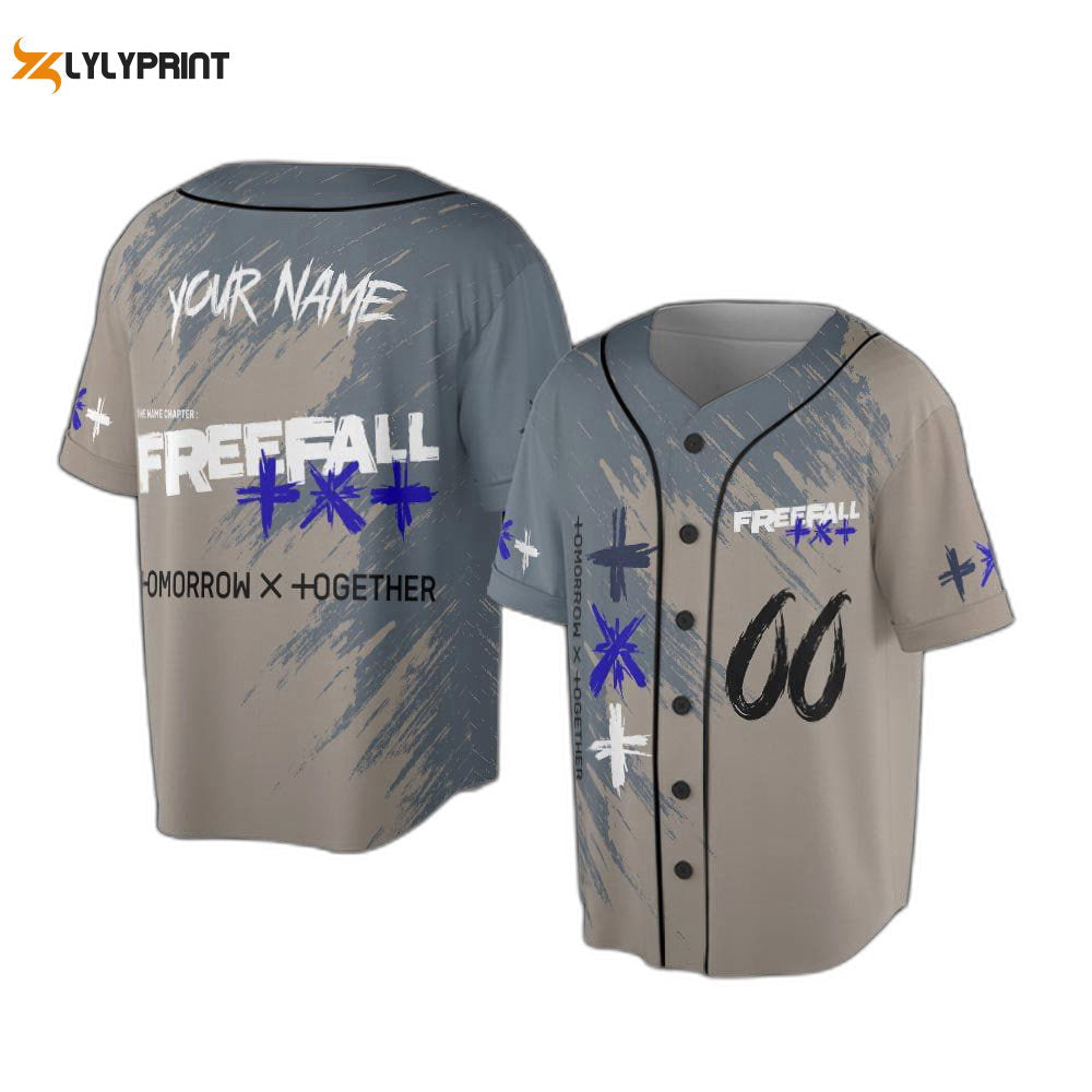 Custom TXT Kpop Baseball Jersey For Men Women - lylyprint.com baseball jersey product view 1