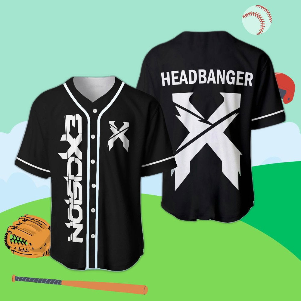 Custom X Excision EDM Festival Baseball Jersey: Personalized Style for Music Lovers - Aopprinter baseball jersey product view 1