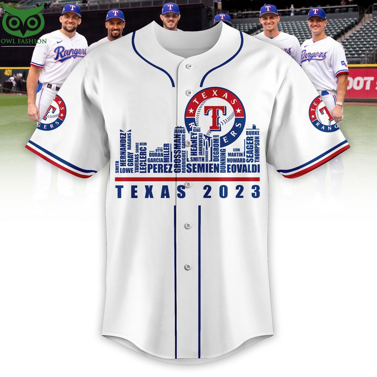 Custome Name Number Texas Rangers MLB Baseball Jersey baseball jersey product view 2