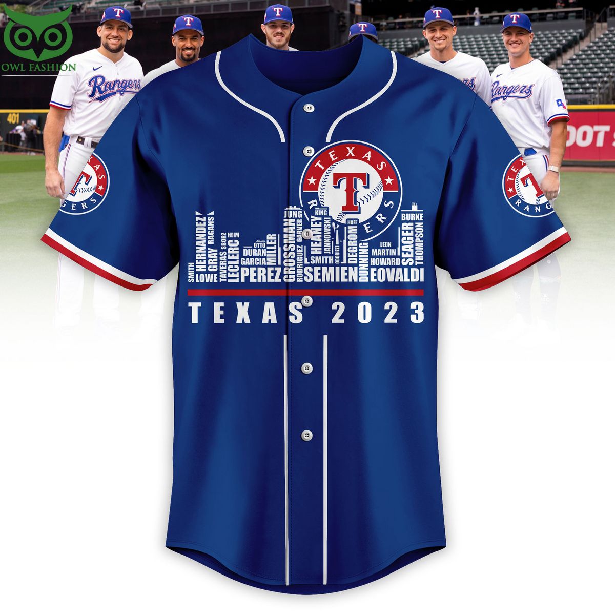 Custome Name Number Texas Rangers MLB Baseball Jersey baseball jersey product view 4