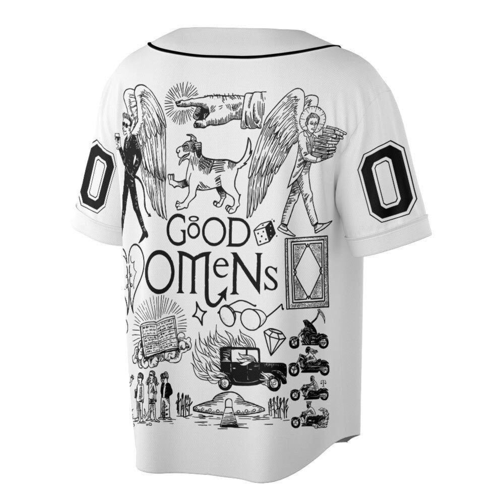 Customized Bad Omens Baseball Jersey For Men Women, Bad Omens Album Lyrics Art Tattoo Jersey - lylyprint.com baseball jersey product view 2