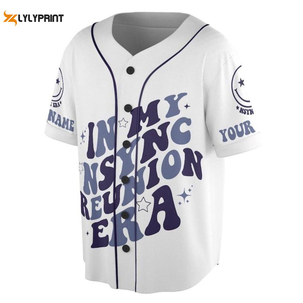 Customized Nsync Band Baseball Jersey - lylyprint.com baseball jersey product view 1