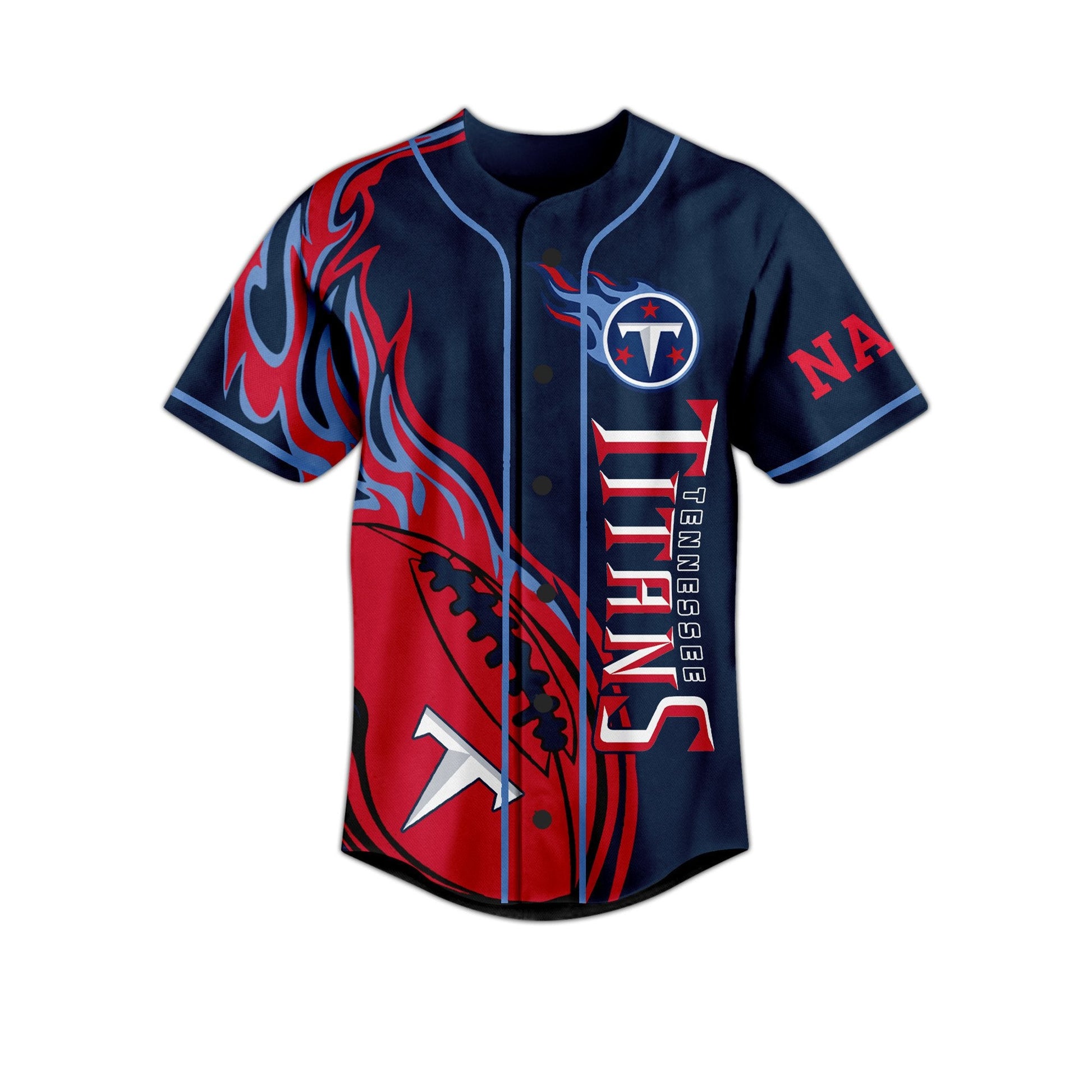 Customized Tennessee Titans Sport Baseball Jersey baseball jersey product view 2