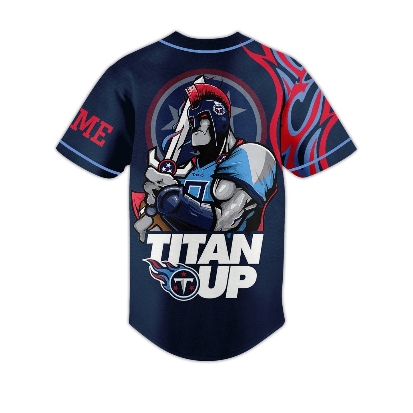 Customized Tennessee Titans Sport Baseball Jersey baseball jersey product view 3
