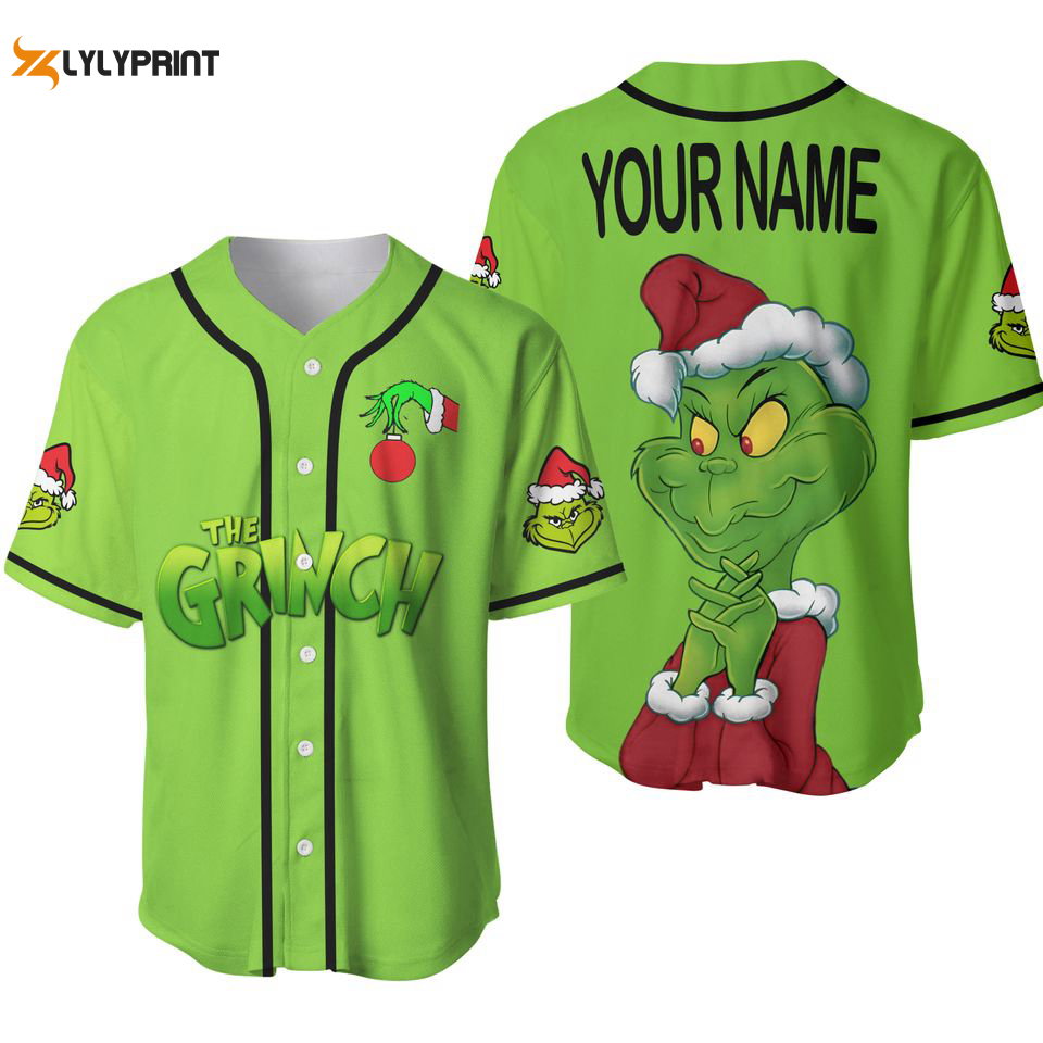 CustomizedThe Gri-nch Jersey Baseball Jersey - lylyprint.com baseball jersey product view 1